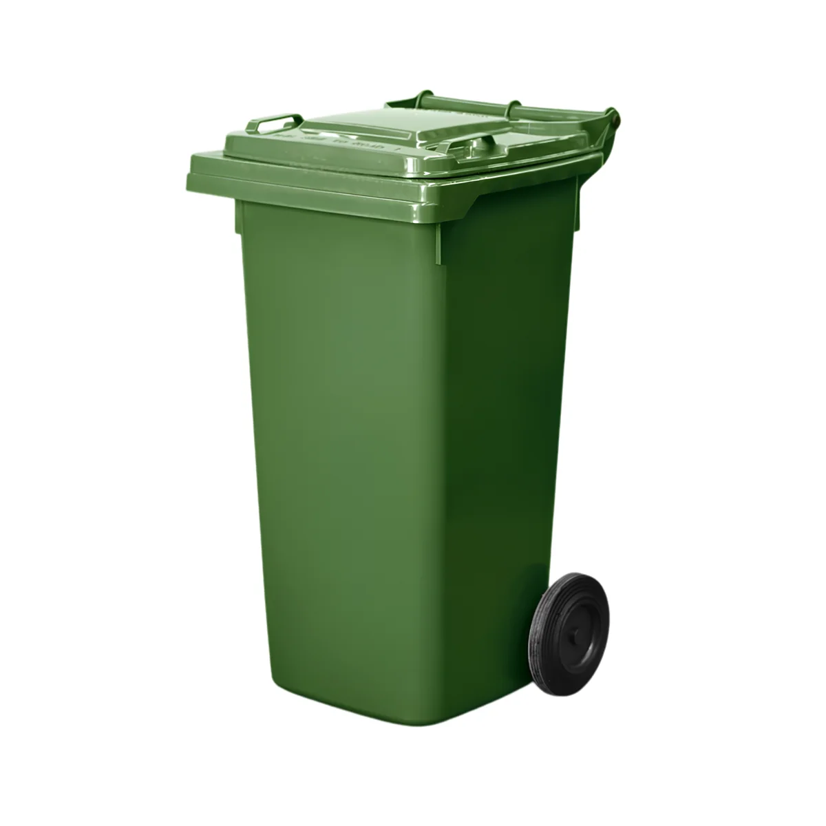 120 Litre Çöp Kovası Tekerlekli Çöp Konteyneri Yeşil
