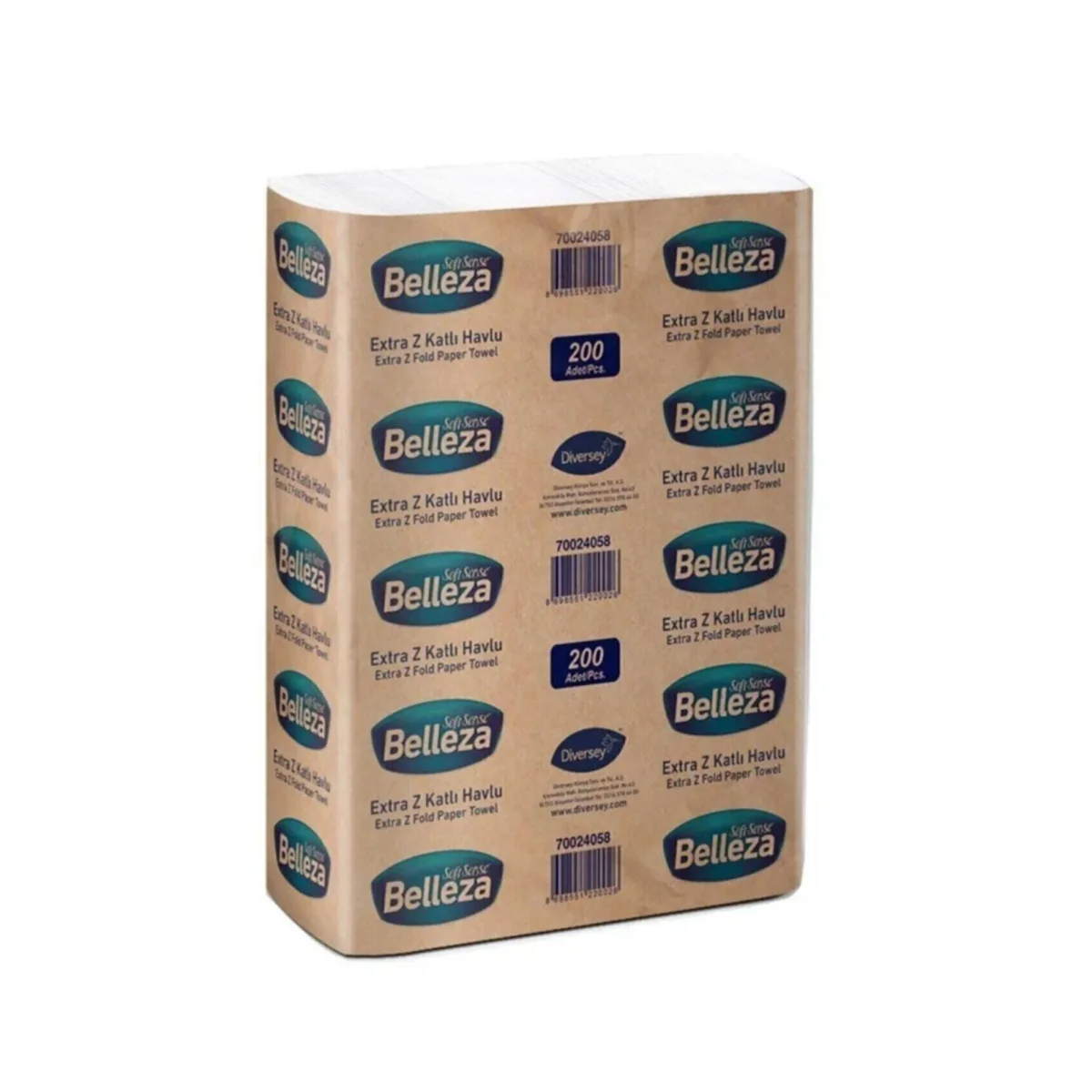 Belleza Z Katlama Peçete 200 Yaprak 12 Paket'li Koli