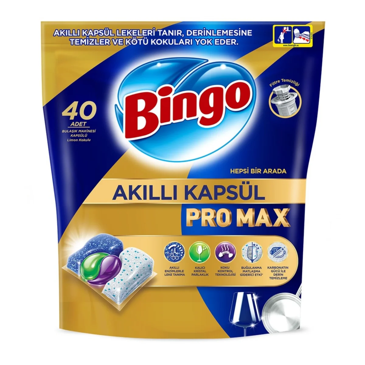 Bingo Bulaşık Makinesi Tableti Pro Max  40'lı
