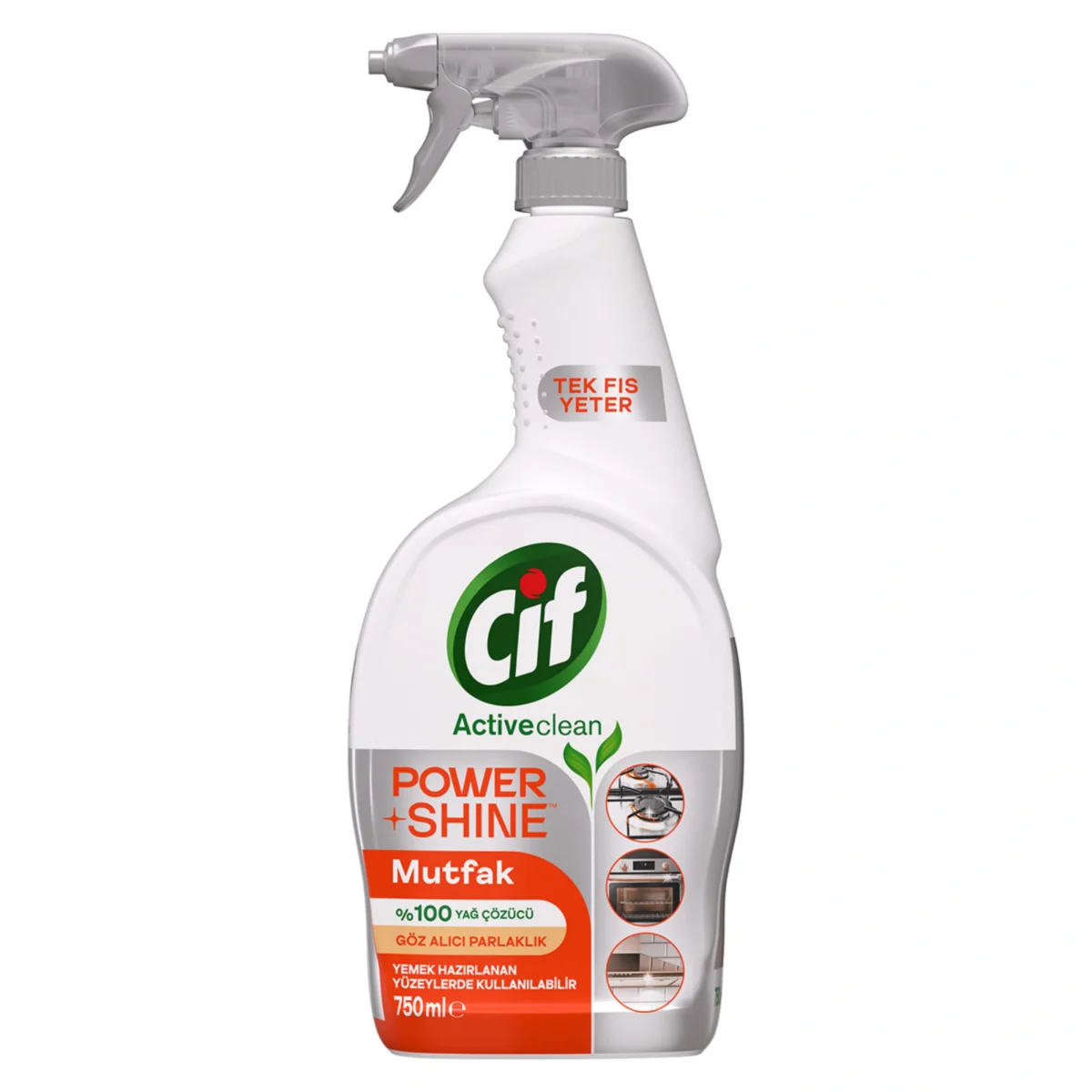 Cif Power Shine Mutfak Spreyli Temizleyici 750 Ml