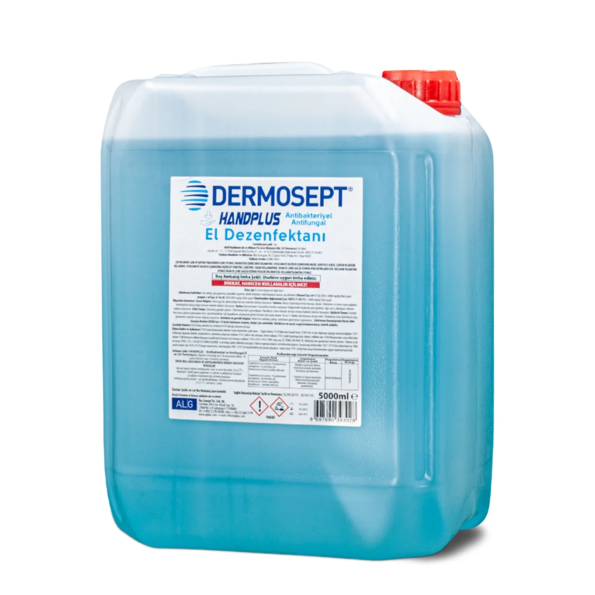 Dermosept Alkol Bazlı El Dezenfektanı 5 Lt Hand Plus