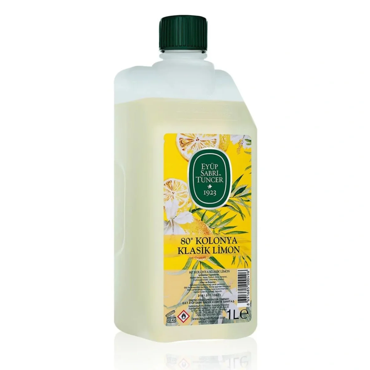 Eyüp Sabri Tuncer 1 Lt Limon Kolonyası Koruma Kapaklı