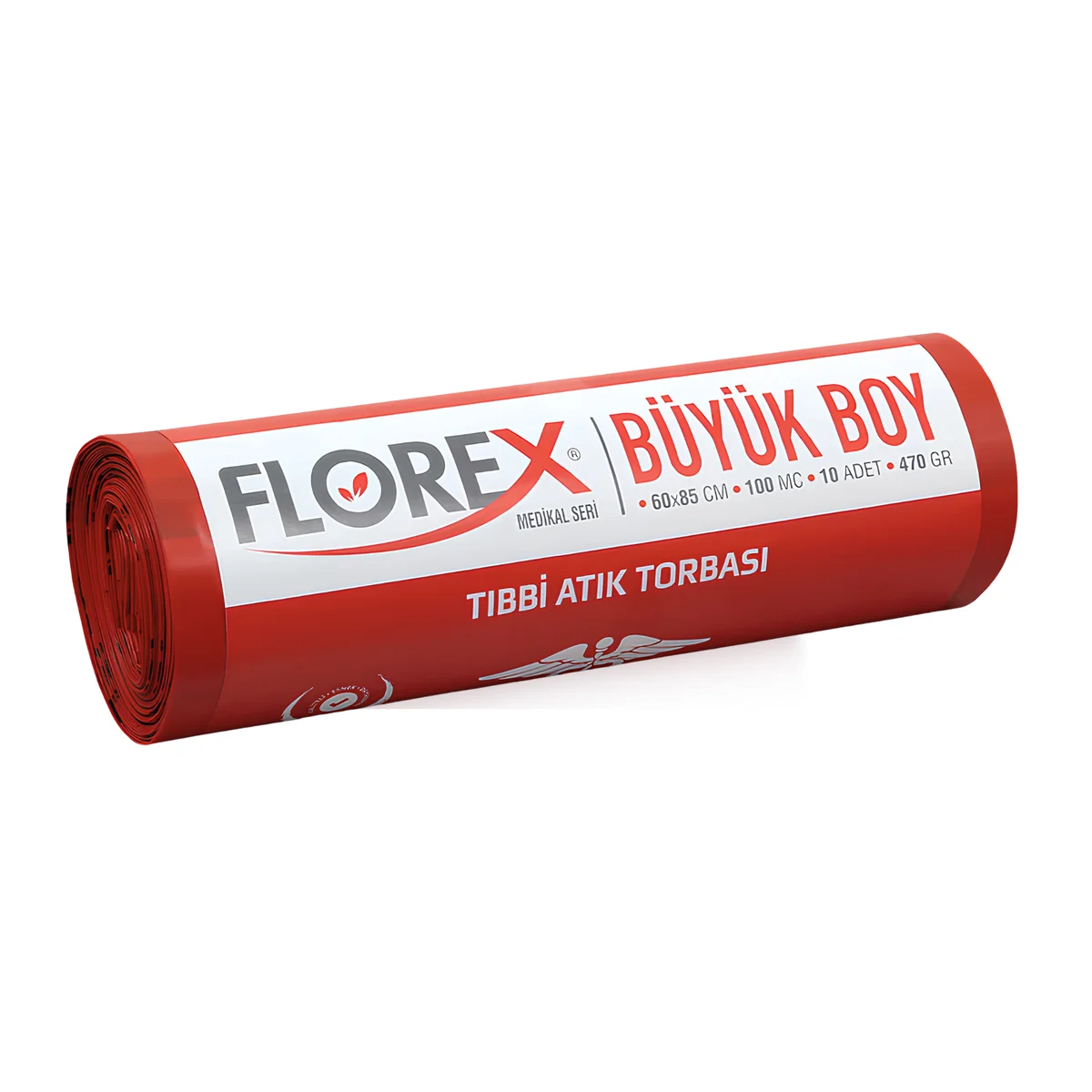 Tıbbi Atık Poşeti Florex 60x85 ( Koli = 10 Rulo X 10 Adet )