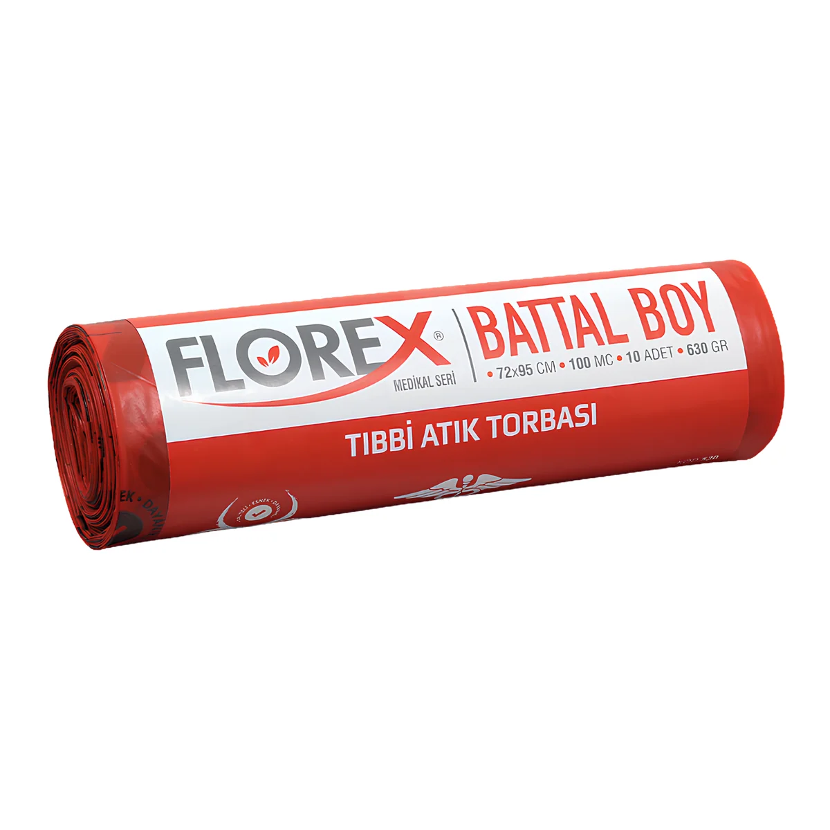 Tıbbi Atık Poşeti Florex 72x95 ( Koli = 10 Rulo X 10 Adet )
