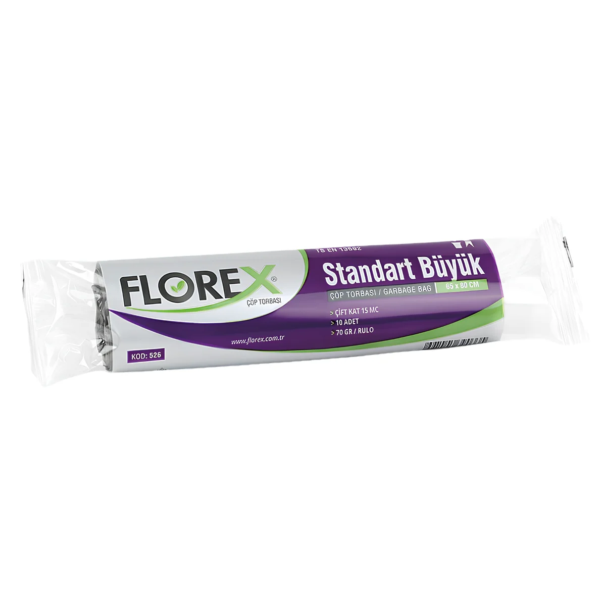 Florex Standart Büyük 65x80 Çöp Poşeti Siyah
