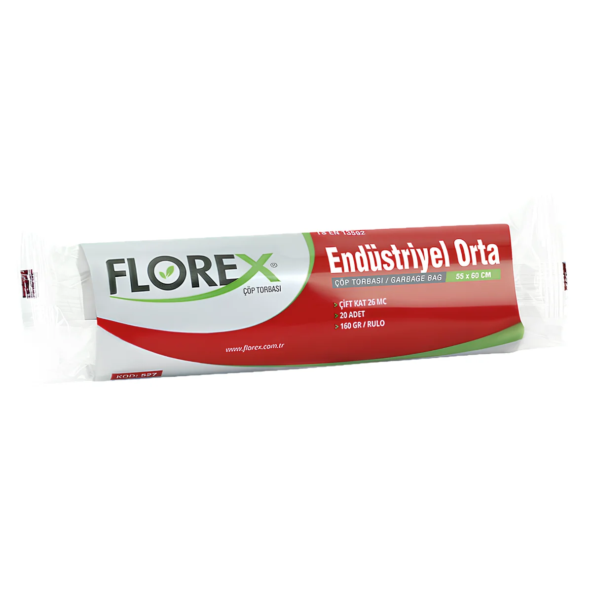 Florex Endüstriyel Orta 55x60 Çöp Poşeti Siyah