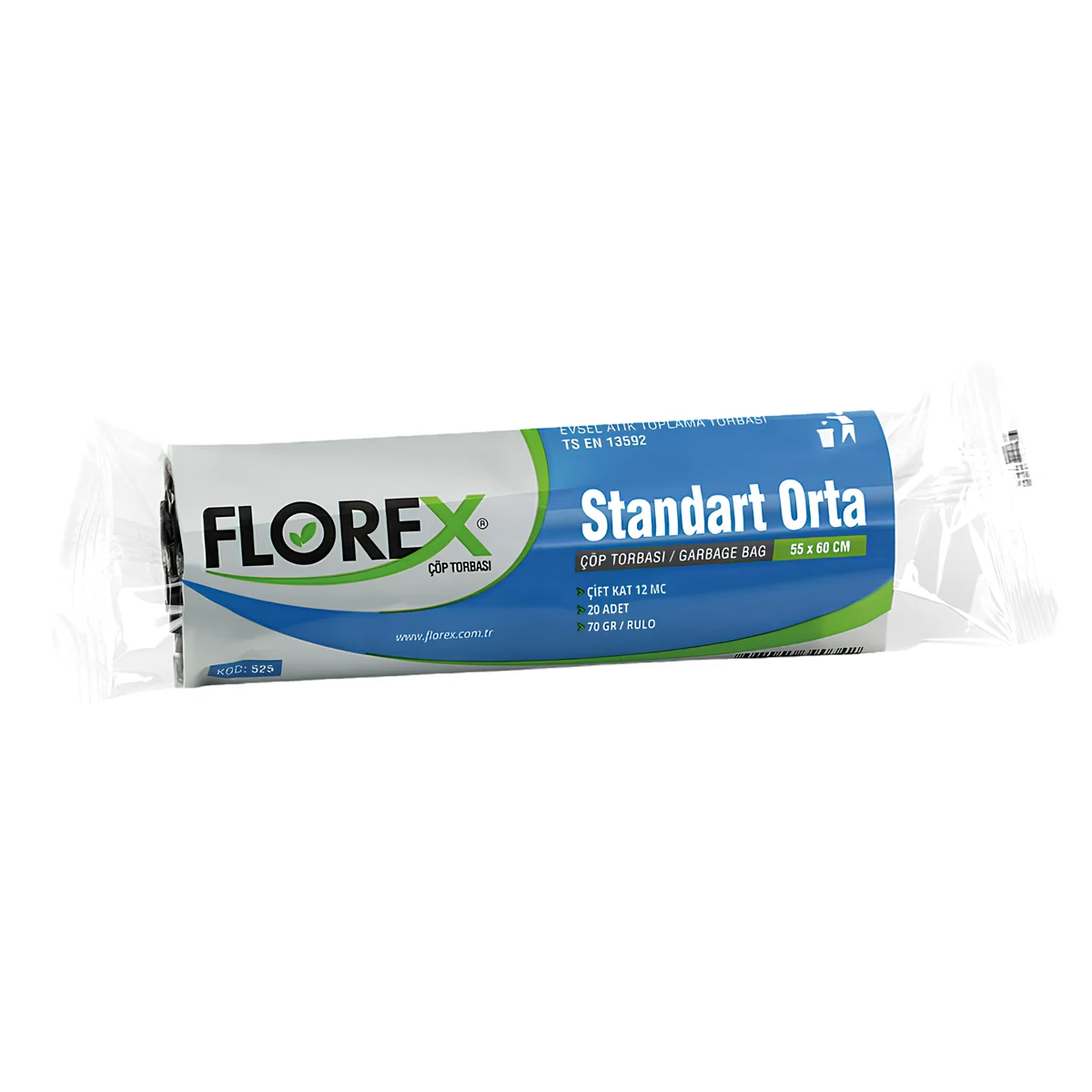 Florex Standart Orta 55x60 Çöp Poşeti Siyah