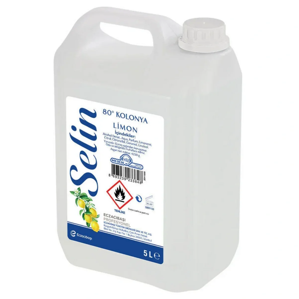 Selin Kolonya 5 Litre Limon Kolonyası