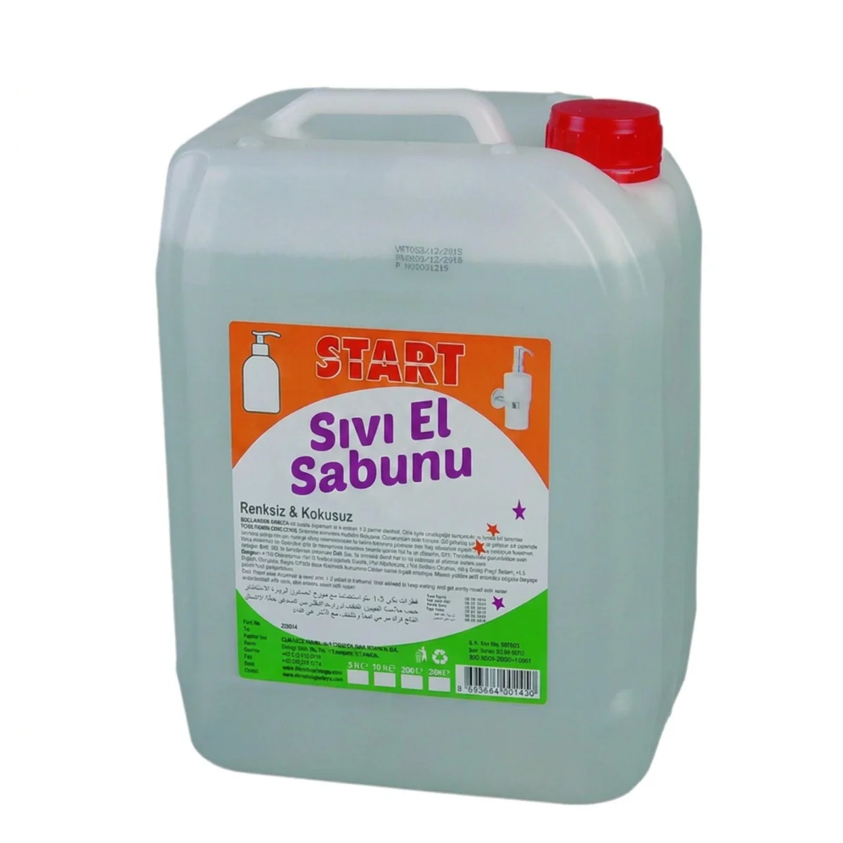 Renksiz Kokusuz Sıvı El Sabunu 5 Lt Start