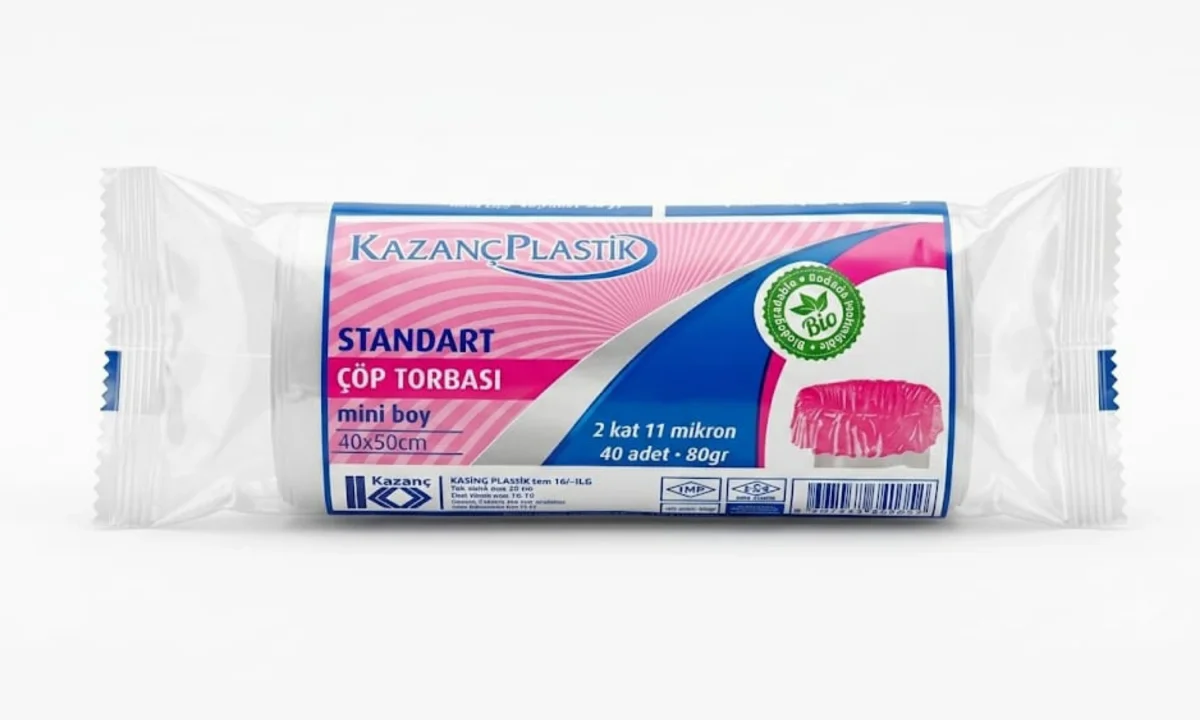 Kazanç Plastik 40x50 Cm Mini Boy Çöp Poşeti Beyaz 80 Gr