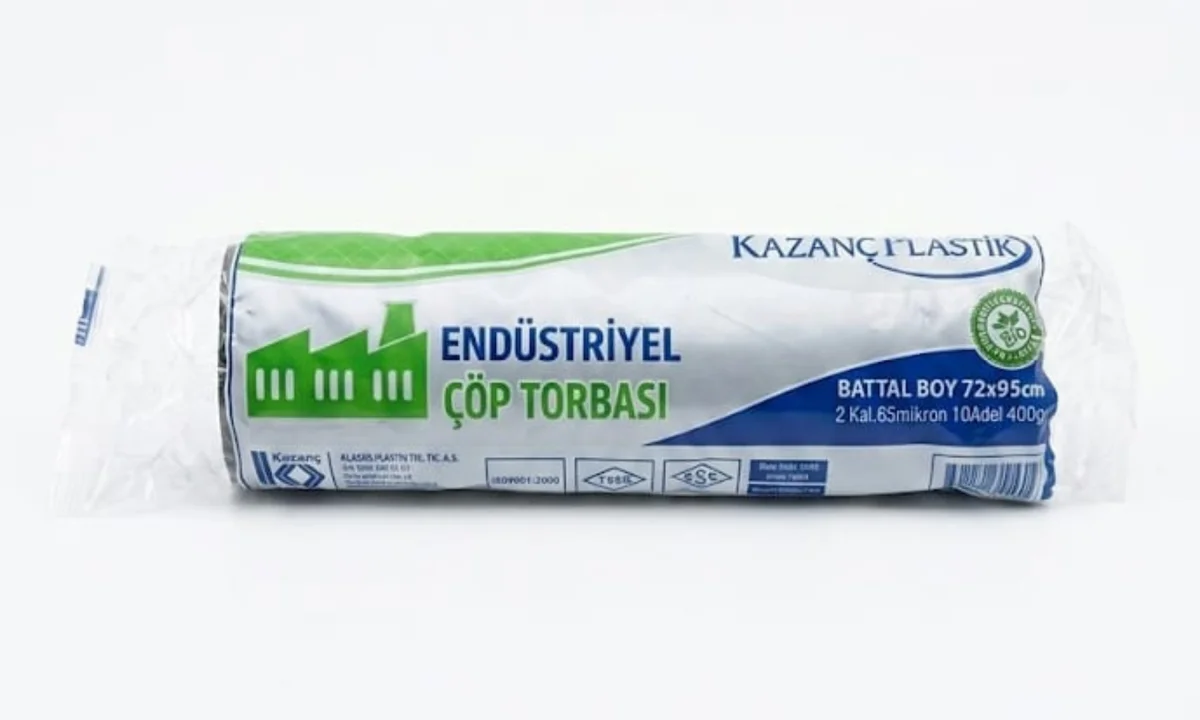 Kazanç Plastik 72x95 Cm  Endüstriyel Battal Çöp Poşeti Siyah 160 Gram