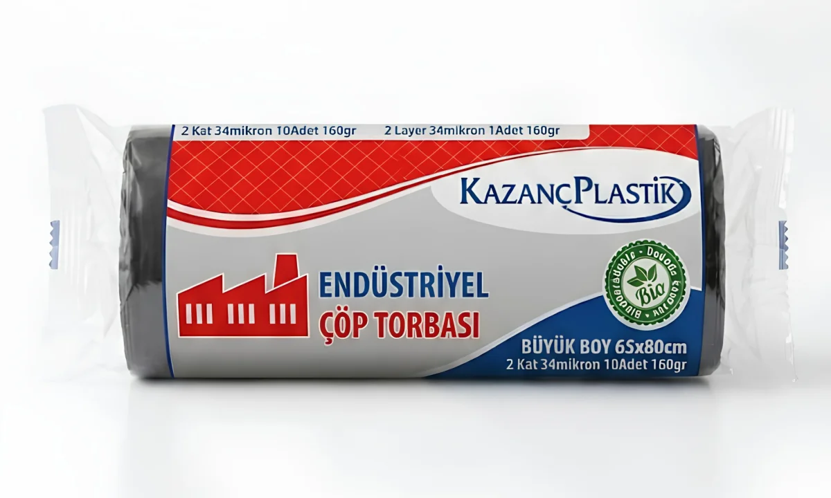 Kazanç Plastik 65x80 Cm Endüstriyel Büyük Çöp Poşeti Siyah 160 Gram