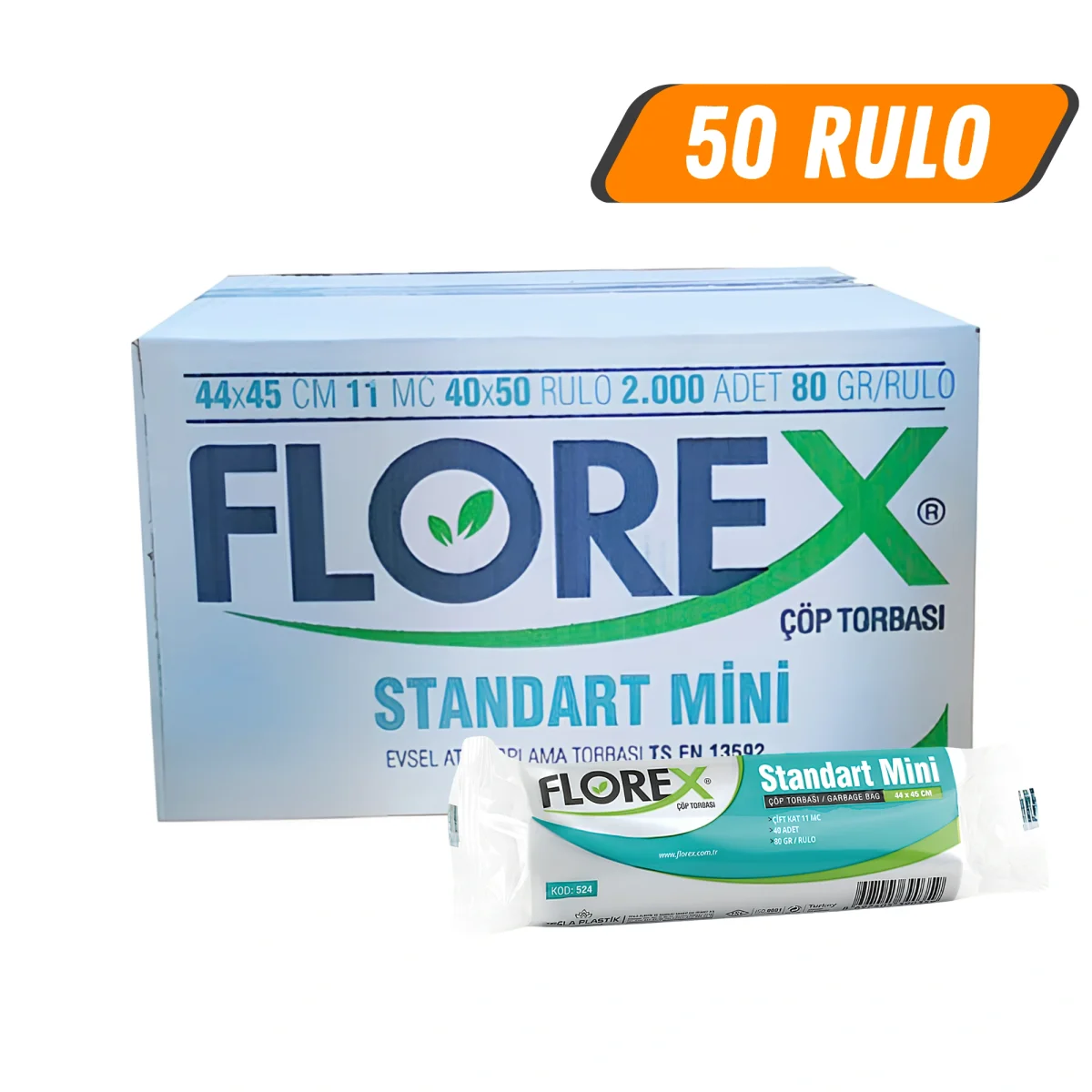 Florex Mini Boy 44x45 Çöp Poşeti 2000 Adet