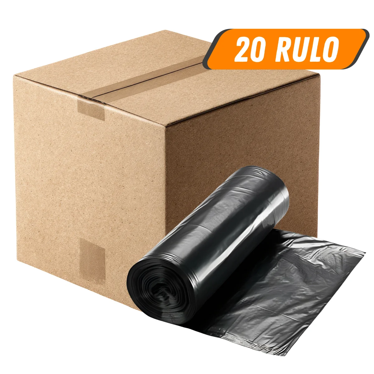 Roldex 75x90 Çöp Poşeti Endüstriyel 400 gram Rulo Battal Çöp Torbası Siyah 20 Rulo