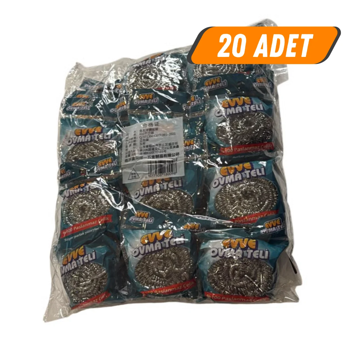 Bulaşık Teli Toptel 60 Gram 20'li Adet Paket