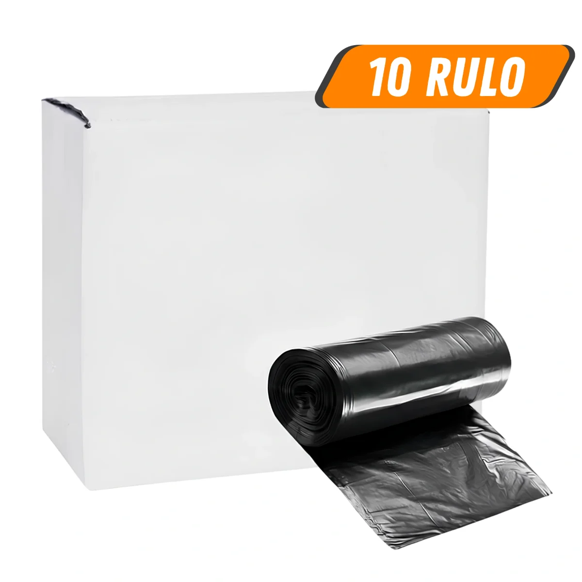 Roldex 80x110 Çöp Poşeti Endüstriyel 800 Gram Rulo Jumbo Çöp Poşeti Siyah 10 Rulo